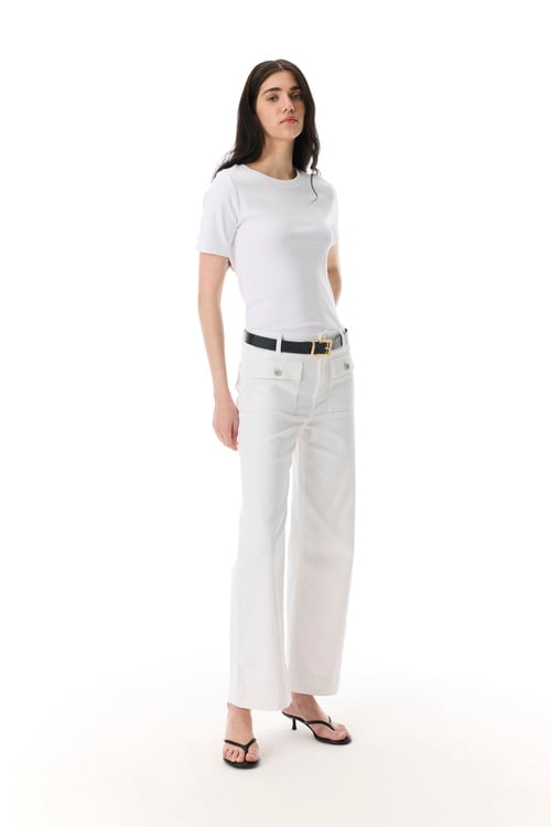  FITTED BİSİKLET YAKA KISA KOLLU T-SHIRT