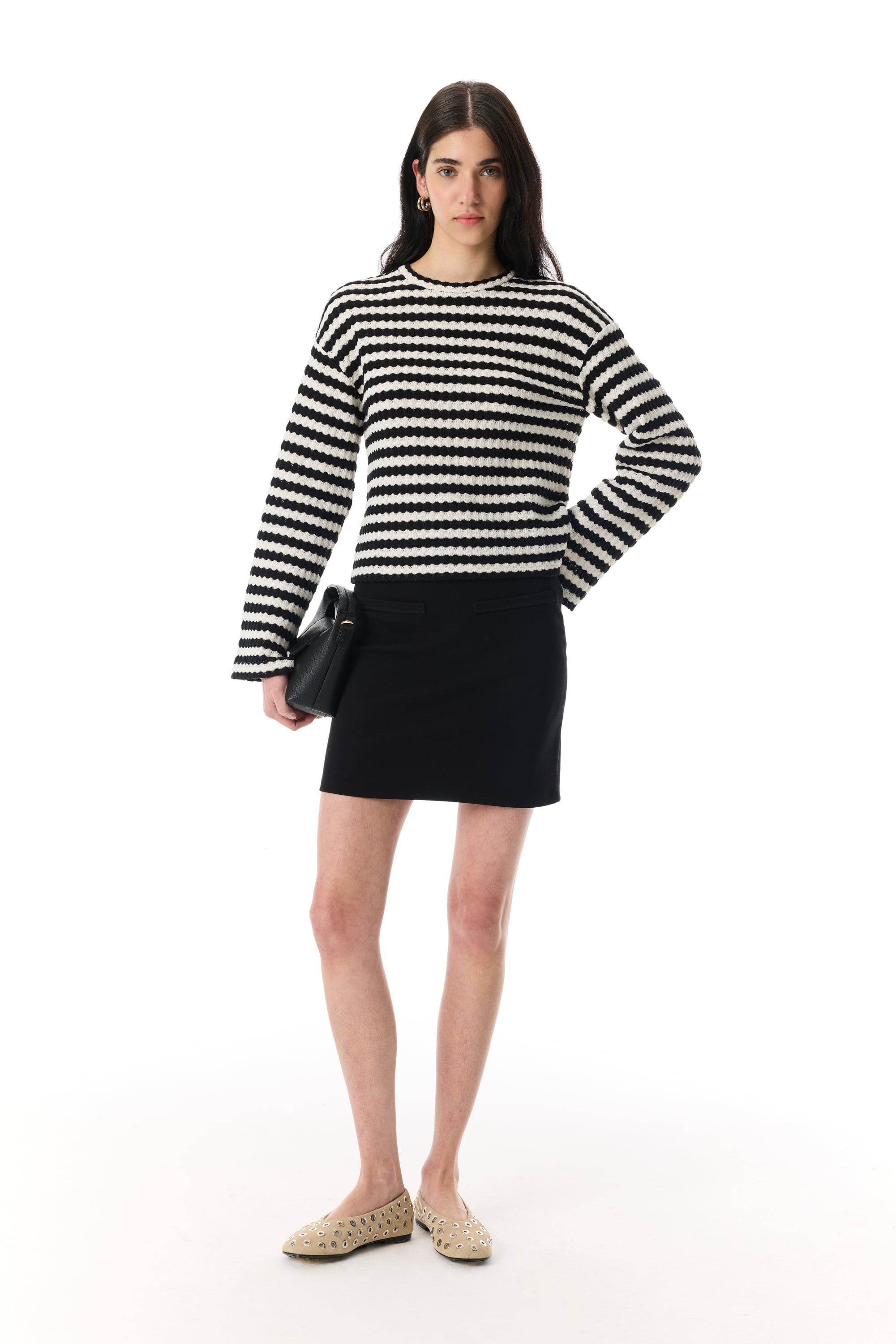 ÇİZGİLİ BİSİKLET YAKA KAZAK