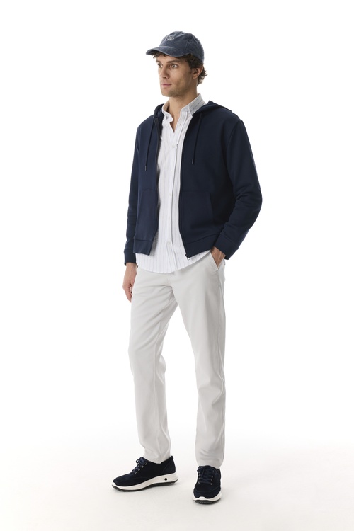  KAPÜŞONLU FERMUARLI SWEATSHIRT