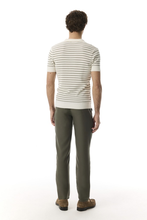  STRAIGHT FIT BELİ BAĞLAMALI TENCEL PANTOLON