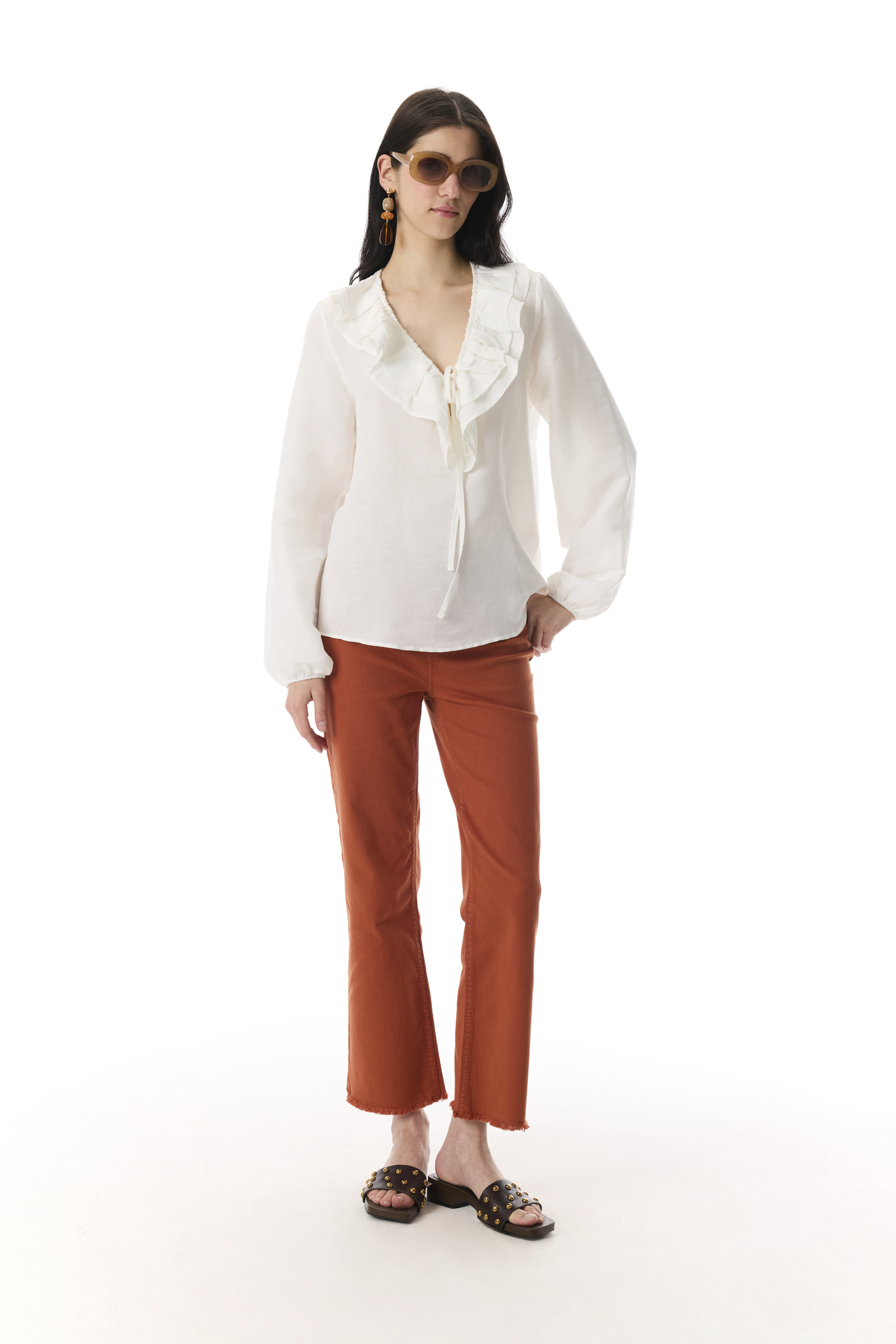 OVERSIZE V YAKA FIRFIRLI BLUZ