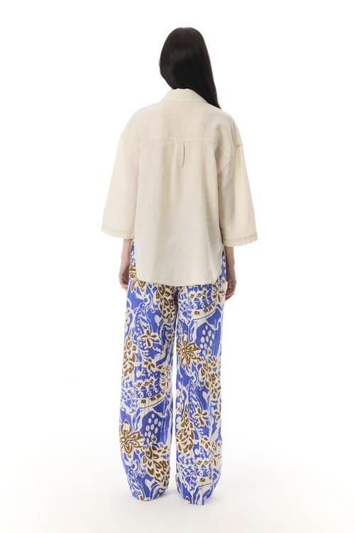  UZUN KOLLU KETEN GÖMLEK