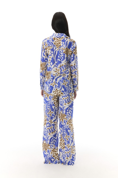  BASKILI UZUN KOLLU GÖMLEK