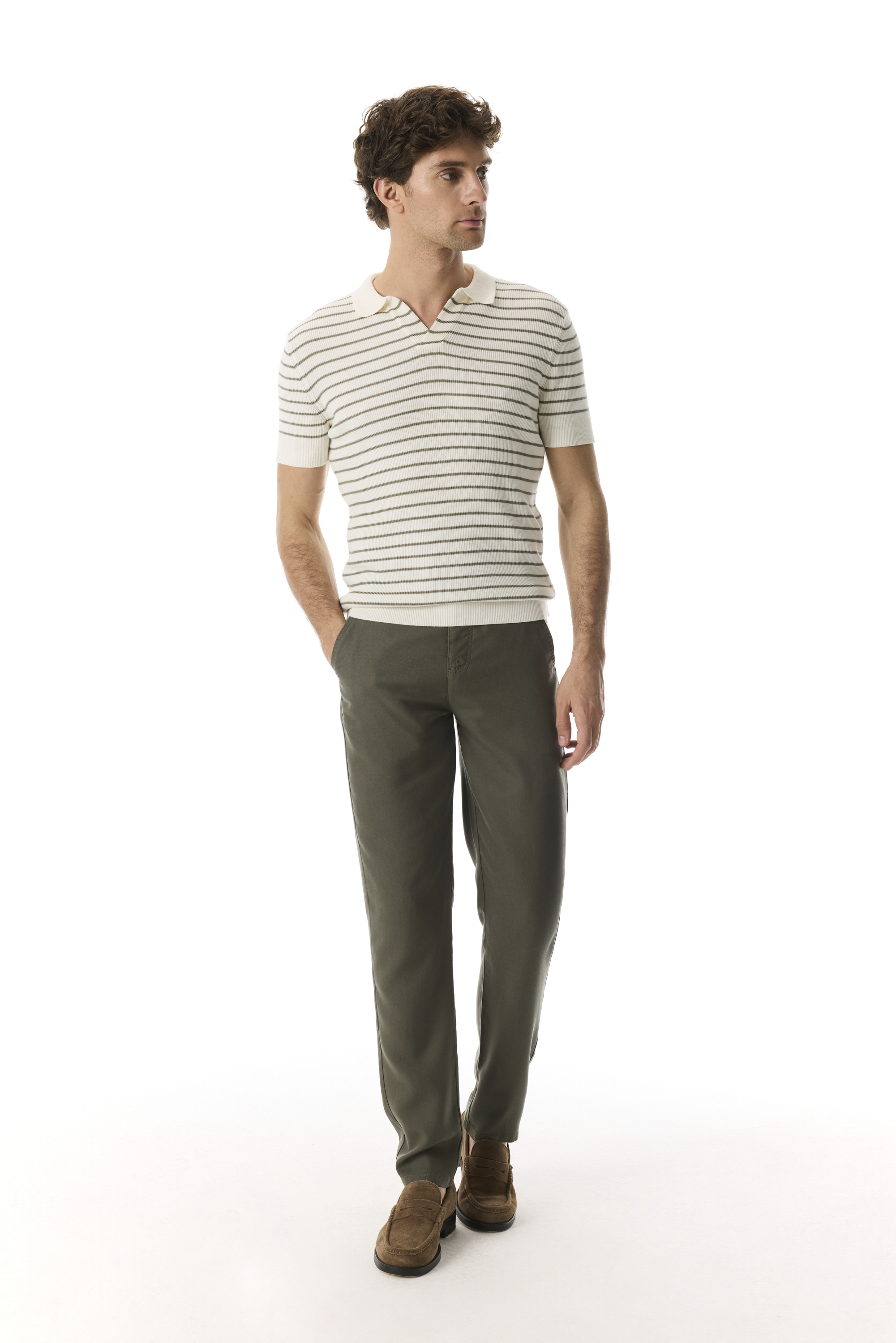 STRAIGHT FIT BELİ BAĞLAMALI TENCEL PANTOLON