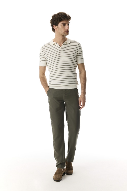  STRAIGHT FIT BELİ BAĞLAMALI TENCEL PANTOLON