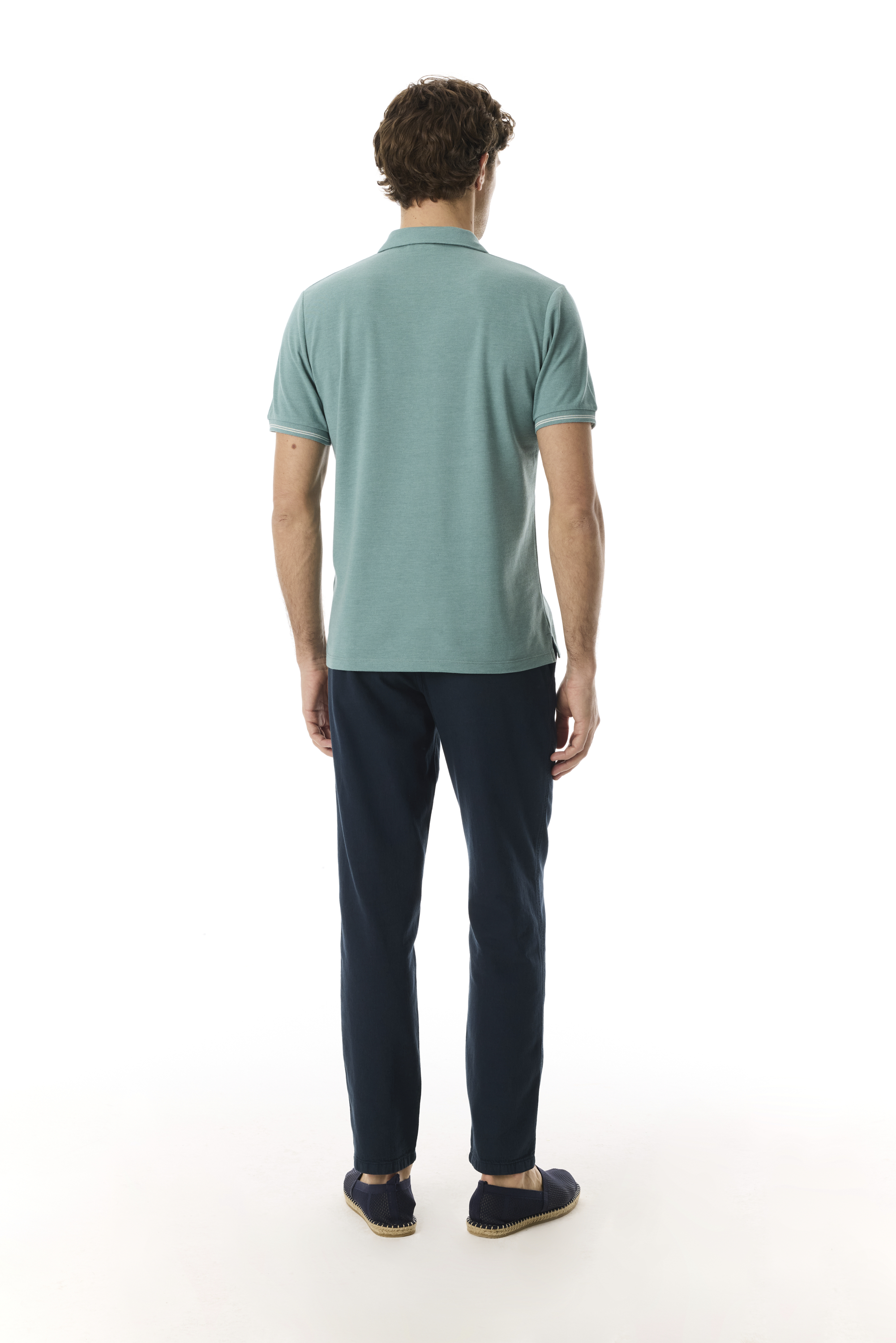 NAKIŞLI POLO YAKA T-SHIRT