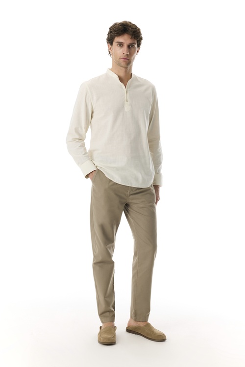  HAKİM YAKA CASUAL UZUN KOLLU GÖMLEK