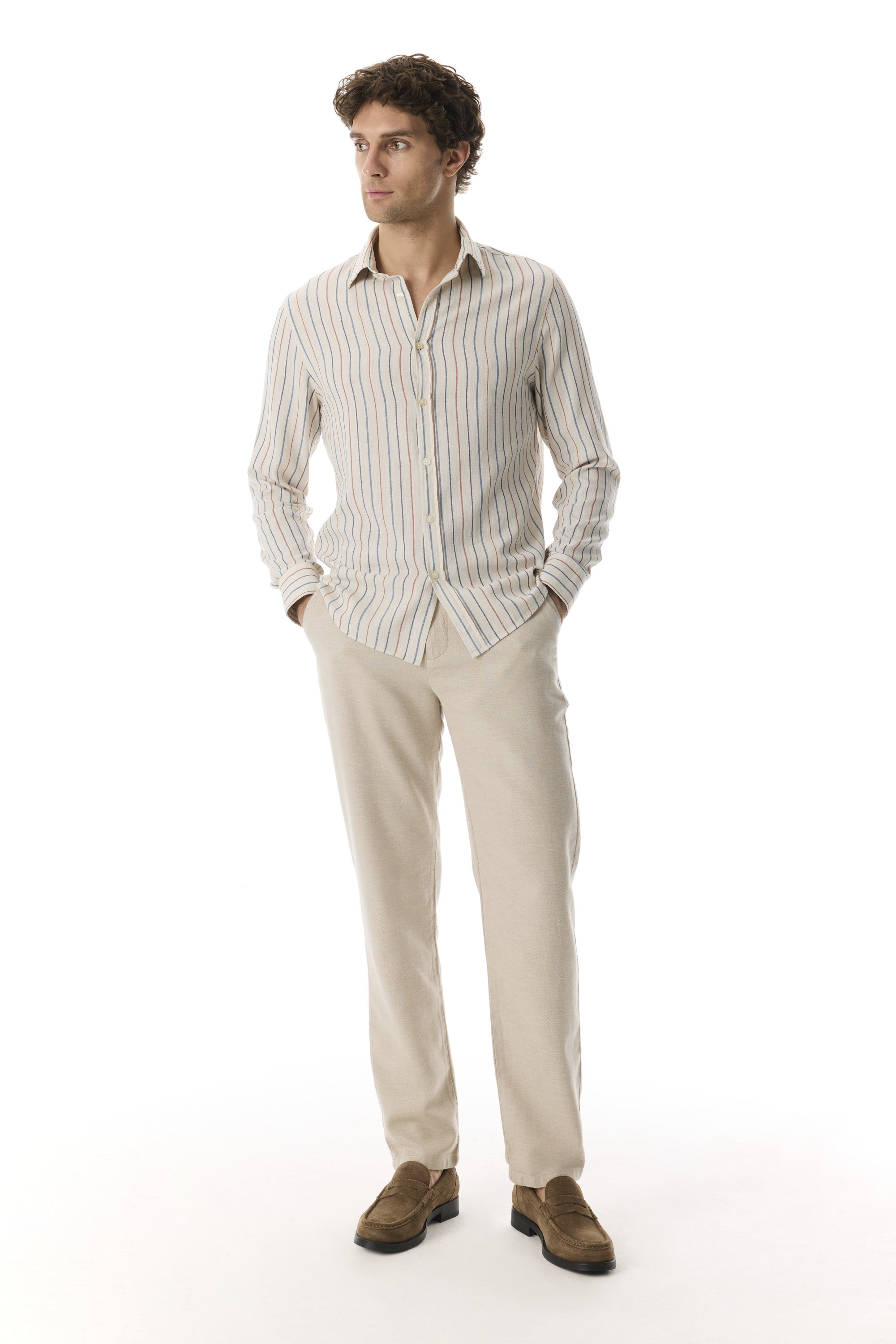 ÇİZGİLİ REGULAR FIT UZUN KOLLU GÖMLEK