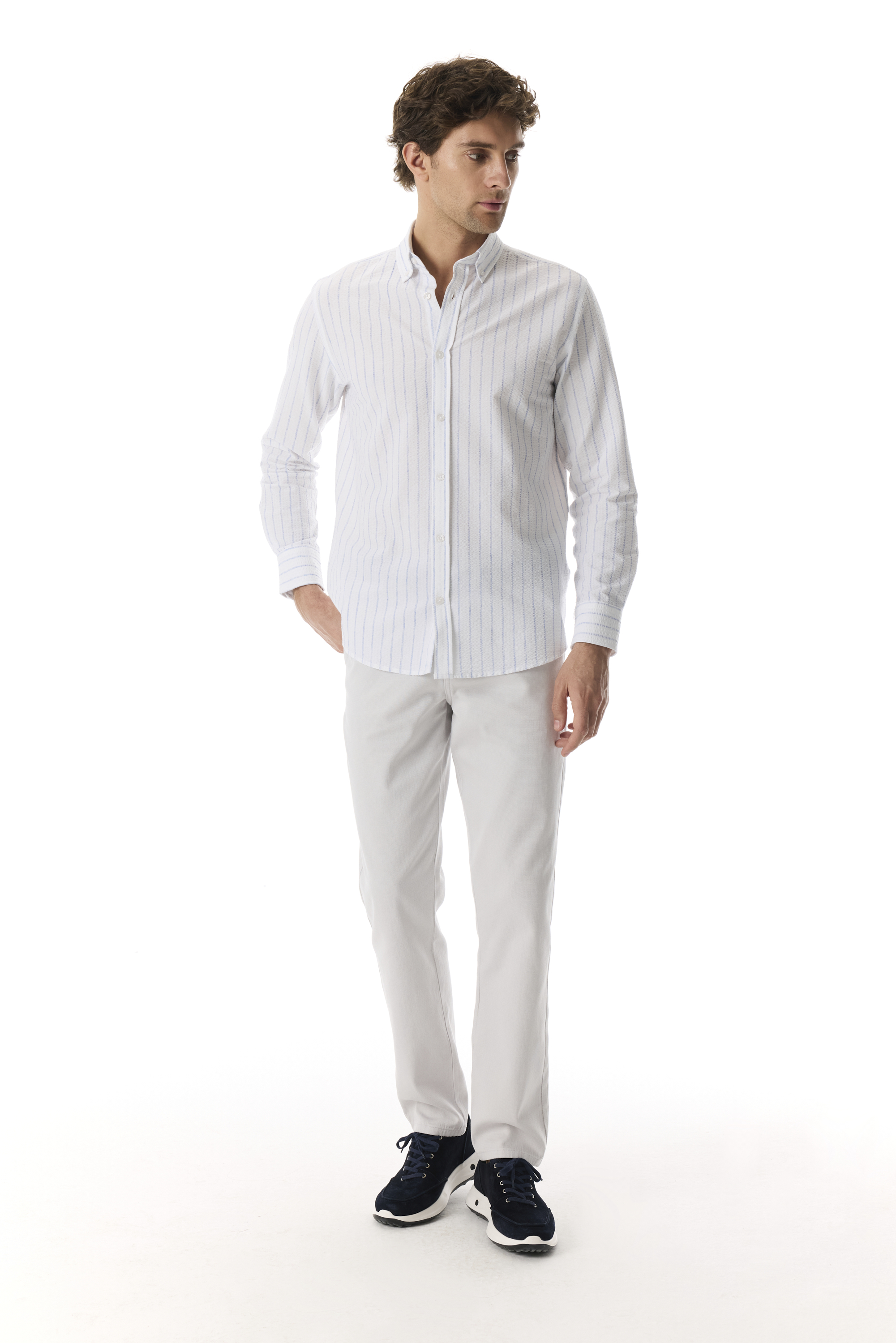 ÇİZGİLİ REGULAR FIT UZUN KOLLU GÖMLEK