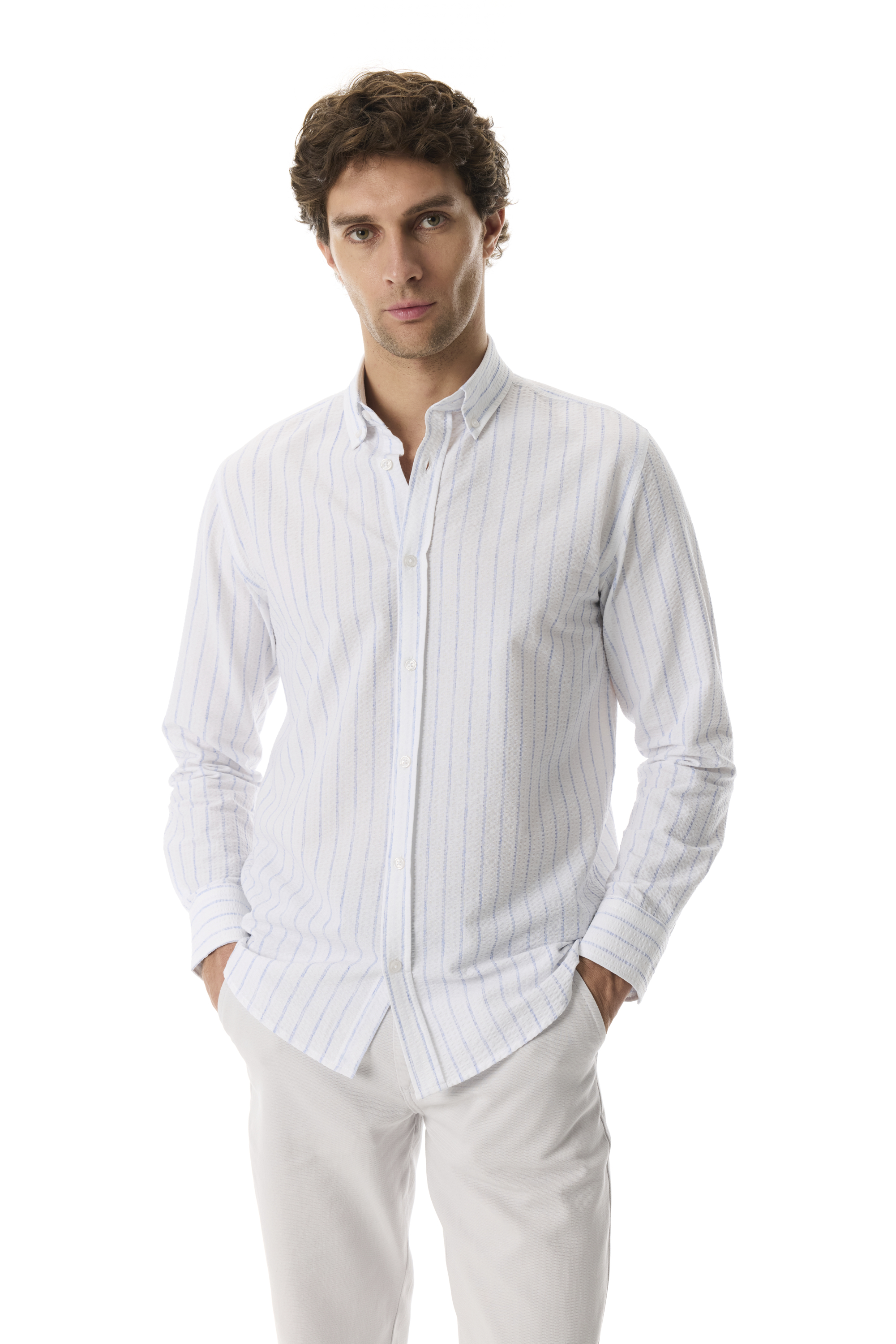 ÇİZGİLİ REGULAR FIT UZUN KOLLU GÖMLEK