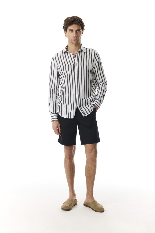  REGULAR FIT ÇİZGİLİ UZUN KOLLU GÖMLEK