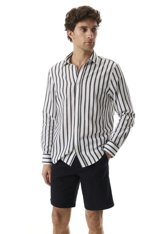  REGULAR FIT ÇİZGİLİ UZUN KOLLU GÖMLEK