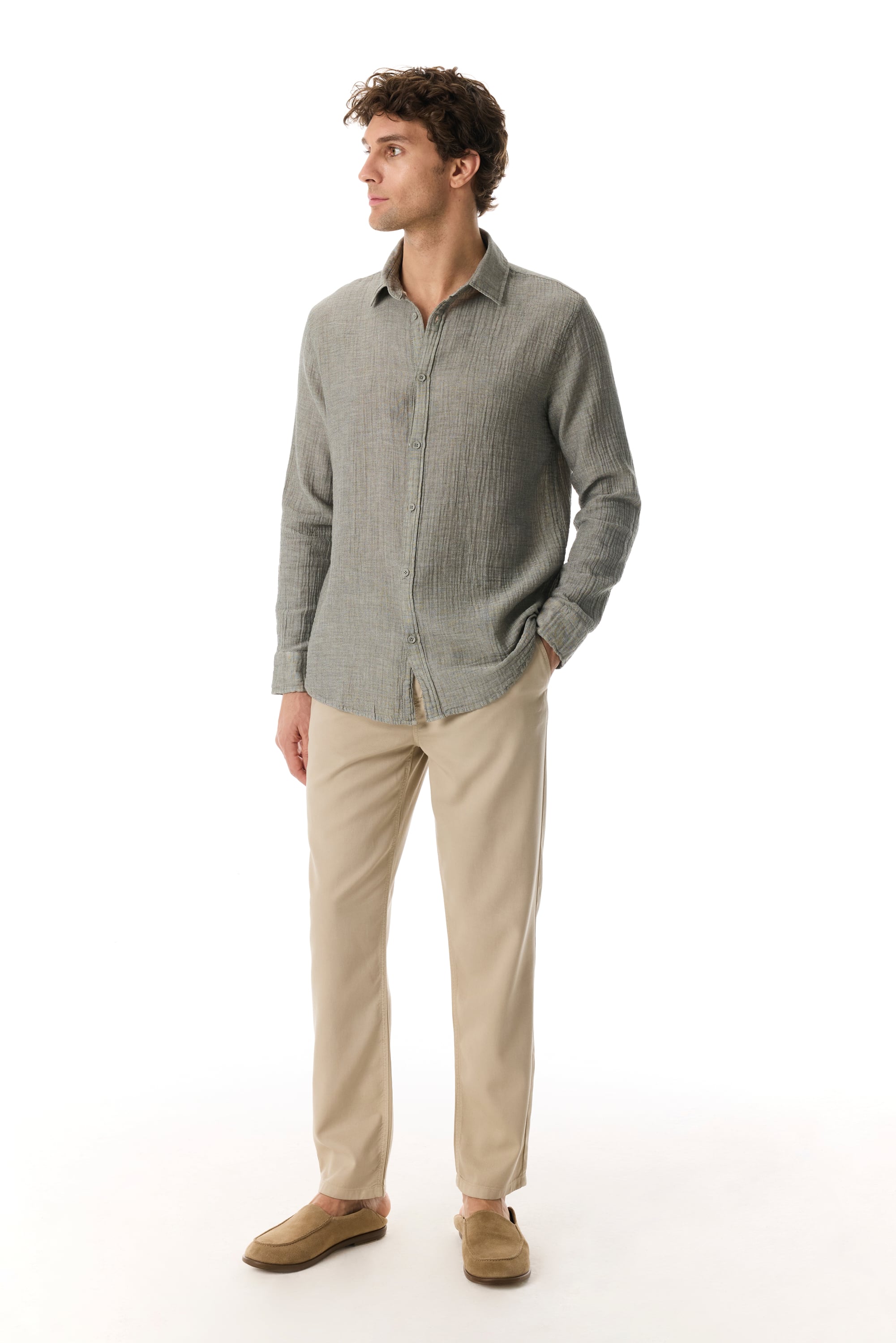 REGULAR FIT UZUN KOLLU CASUAL GÖMLEK