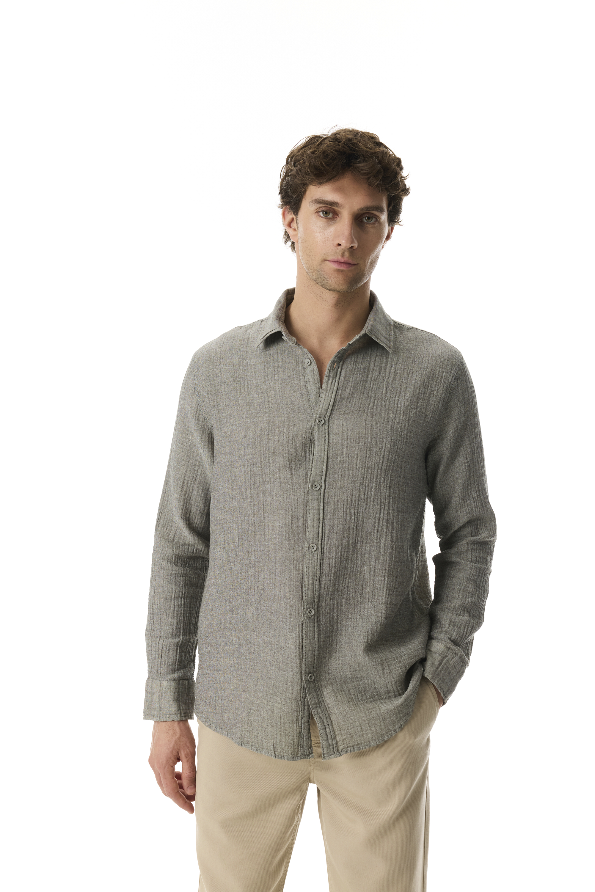 REGULAR FIT UZUN KOLLU CASUAL GÖMLEK