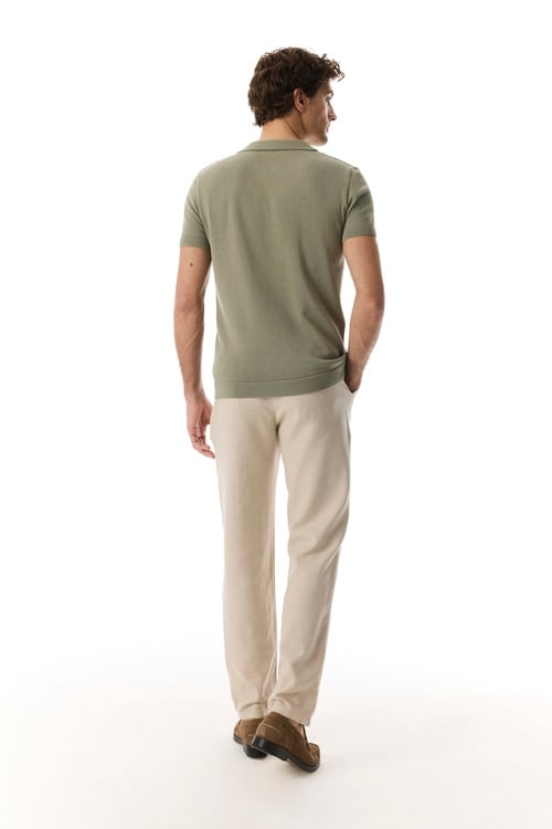  SLIM STRAIGHT FIT BELİ BAĞLAMALI PANTOLON