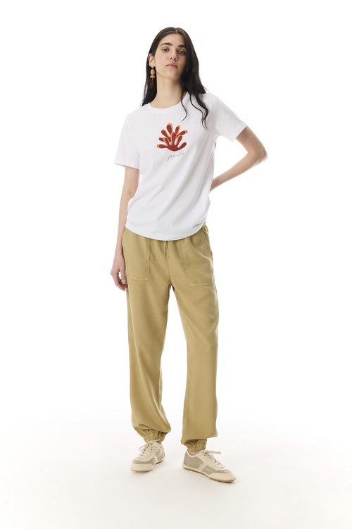  BASKILI BİSİKLET YAKA T-SHIRT