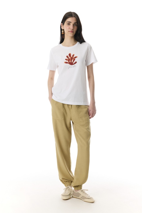  BASKILI BİSİKLET YAKA T-SHIRT