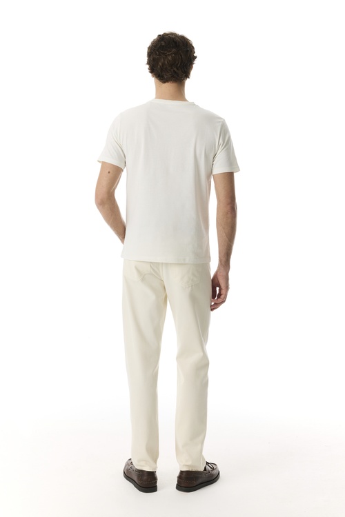  BASKILI BİSİKLET YAKA KISA KOLLU T-SHIRT