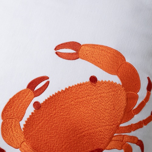  MARİN YENGEÇ NAKIŞ KIRLENT BEYAZ TURUNCU 40X60