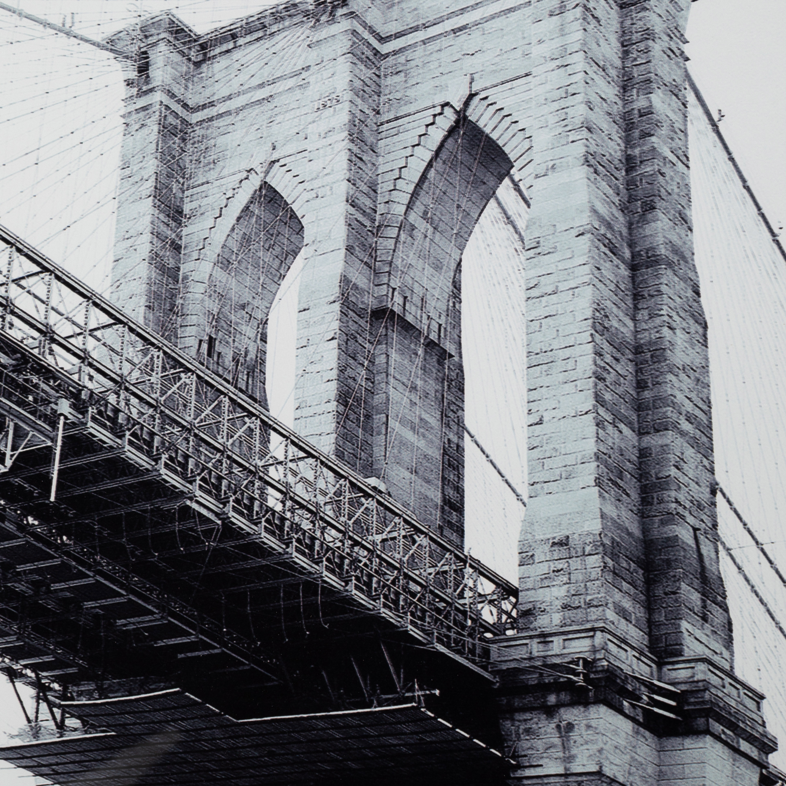 BROOKLYN BRIDGE ÇERÇEVELİ CAM TABLO 60X90CM