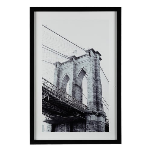 BROOKLYN BRIDGE ÇERÇEVELİ CAM TABLO 60X90CM
