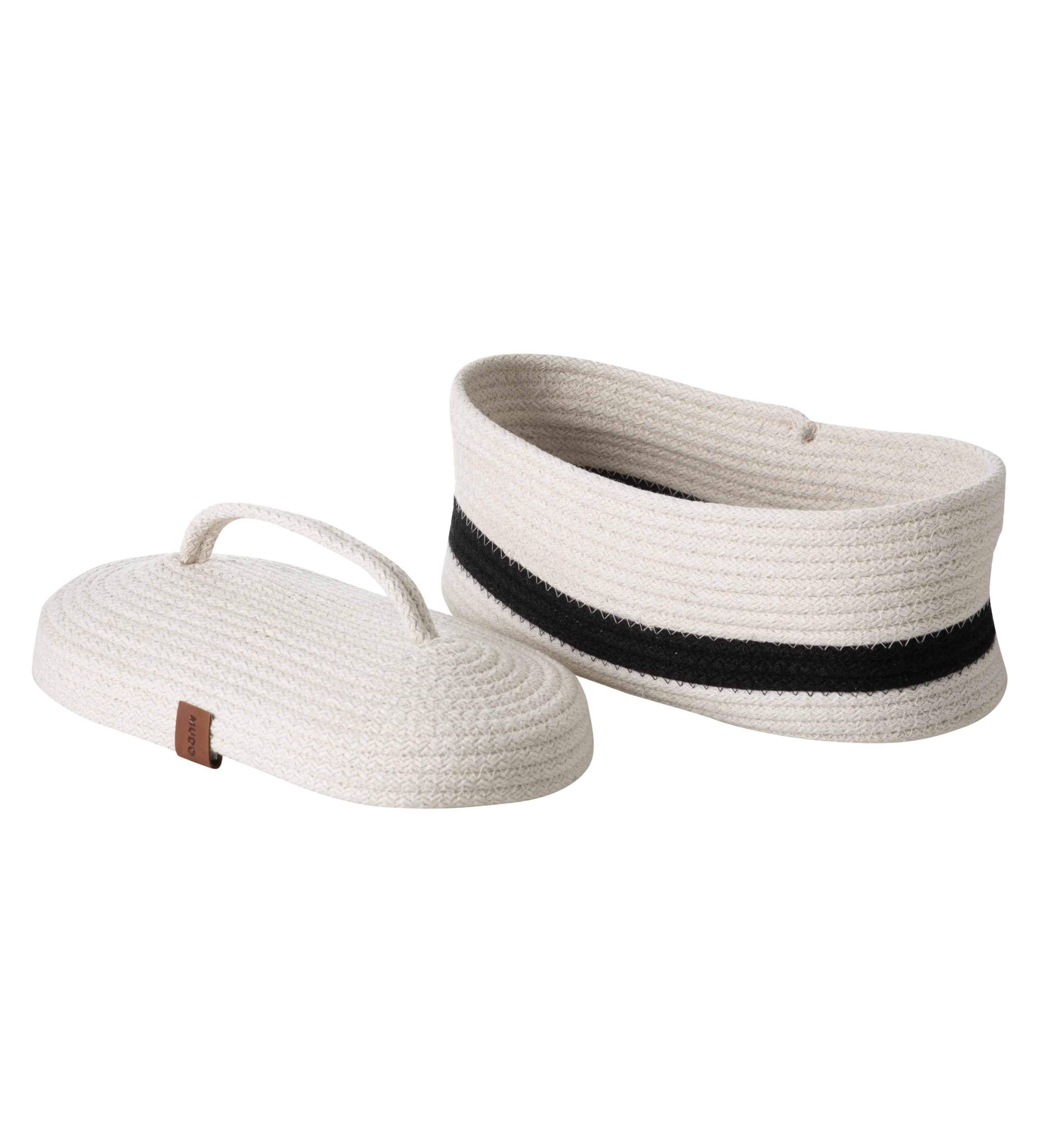 VENUS OVAL DÜZENLEYİCİ SEPET SİYAH EKRU 30X13X11