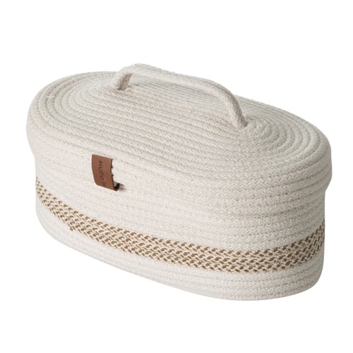 VENUS OVAL DÜZENLEYİCİ SEPET BEJ EKRU 30X13X11