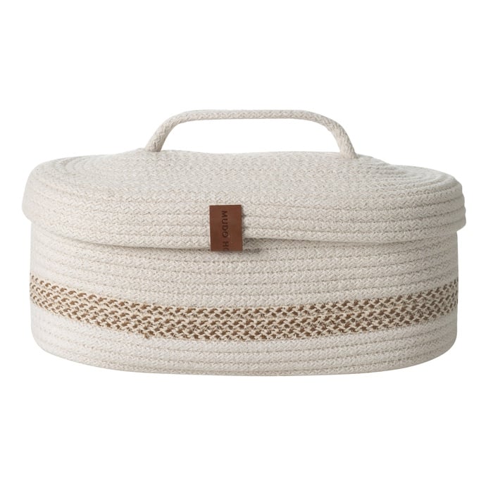 VENUS OVAL DÜZENLEYİCİ SEPET BEJ EKRU 30X13X11