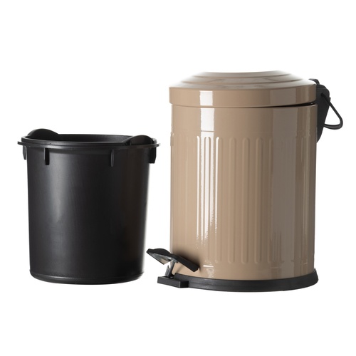 5LT PEDALLI VINTAGE ÇÖP KOVASI BEJ