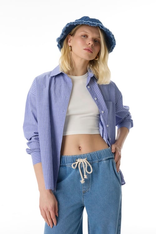  ÇİZGİLİ UZUN KOLLU GÖMLEK