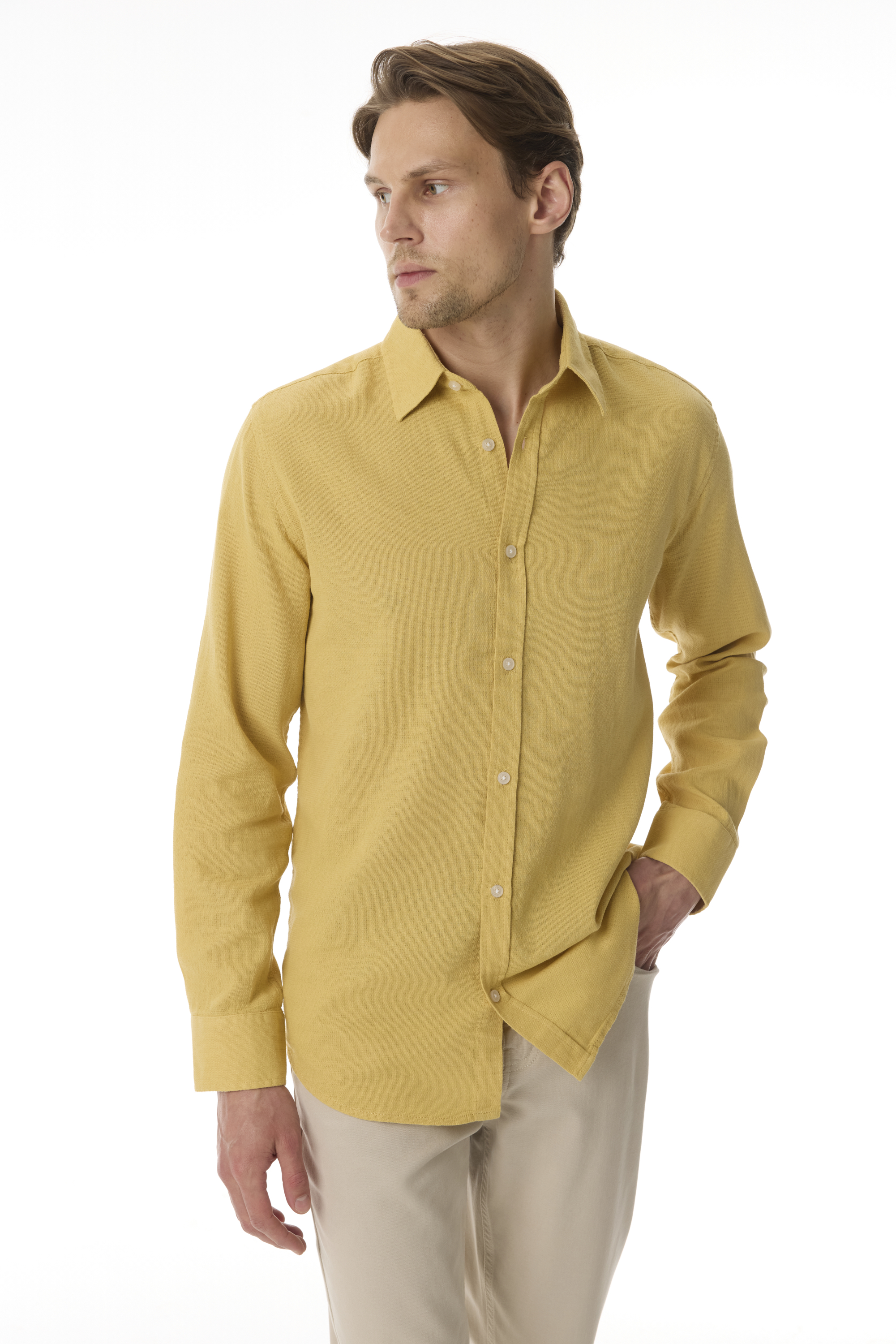 REGULAR FIT CASUAL UZUN KOLLU GÖMLEK