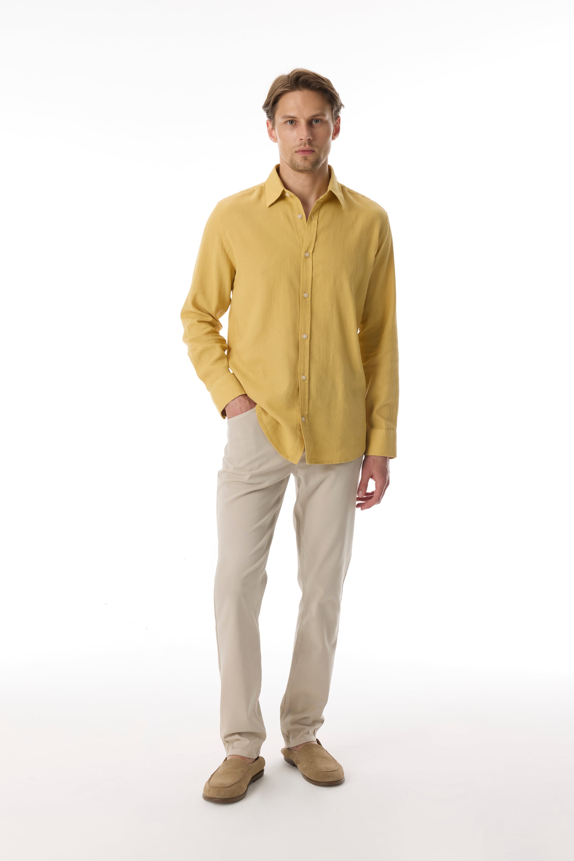 REGULAR FIT CASUAL UZUN KOLLU GÖMLEK