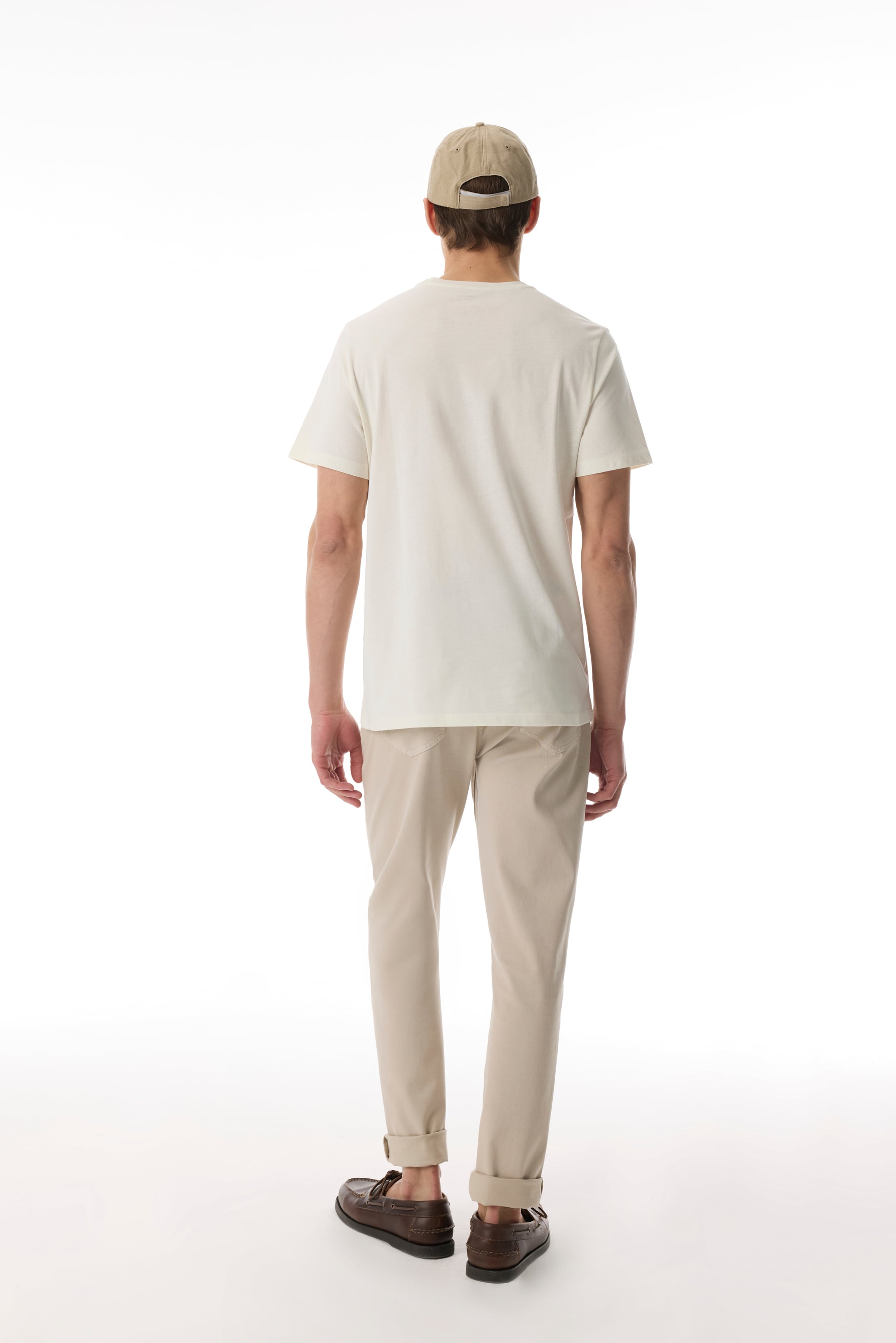 BASKILI BİSİKLET YAKA KISA KOLLU T-SHIRT