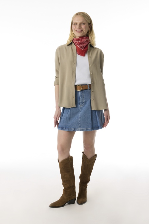  OVERSIZE UZUN KOLLU GÖMLEK