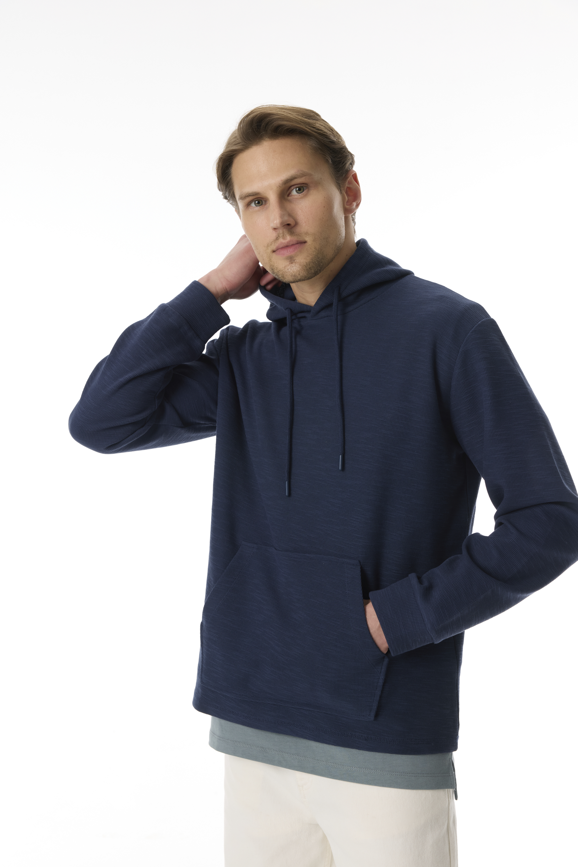 LOOSE FIT KAPÜŞONLU ÖRME SWEATSHIRT