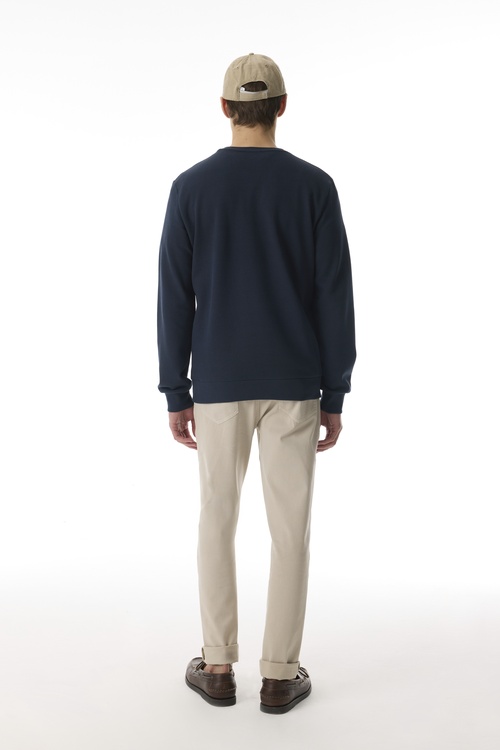  BİSİKLET YAKA NAKIŞLI SWEATSHIRT