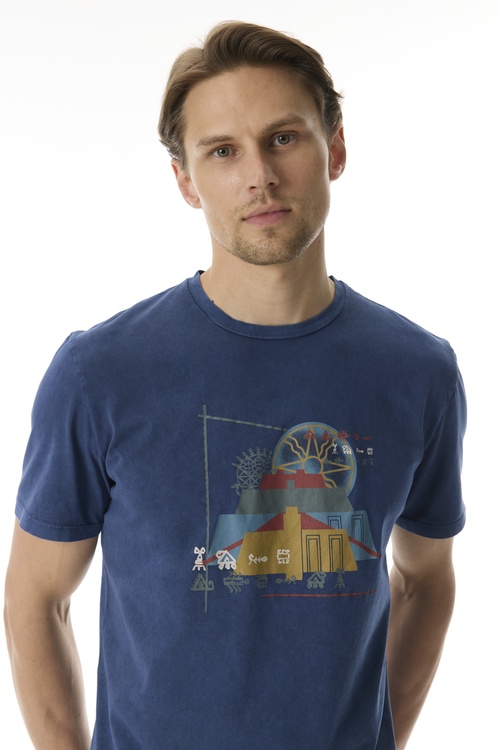  MİTOLOJİK BASKILI BİSİKLET YAKA T-SHIRT