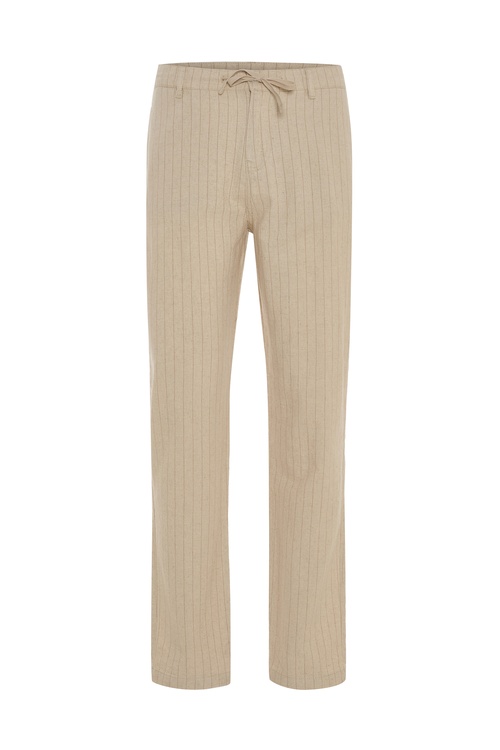  ÇİZGİLİ STRAIGHT FIT BAĞLAMALI PANTOLON