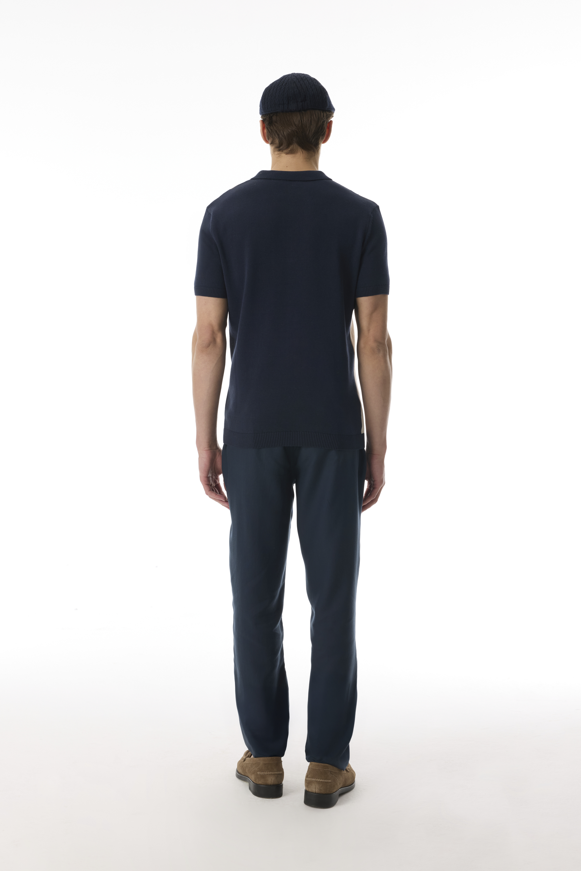 RENK BLOKLU POLO YAKA KISA KOLLU TRİKO KAZAK