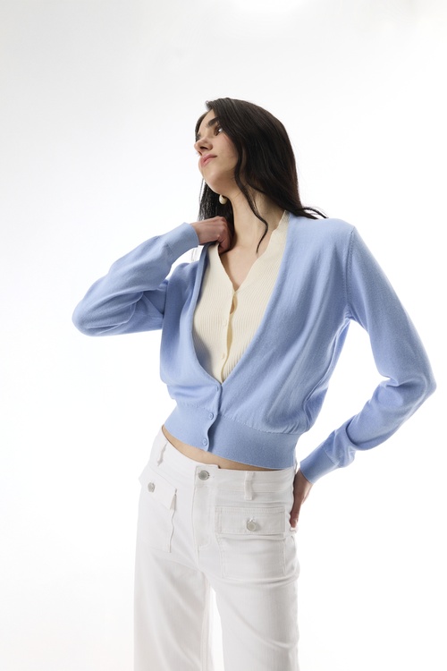  CEP DETAYLI CROPPED FLARE FIT PANTOLON