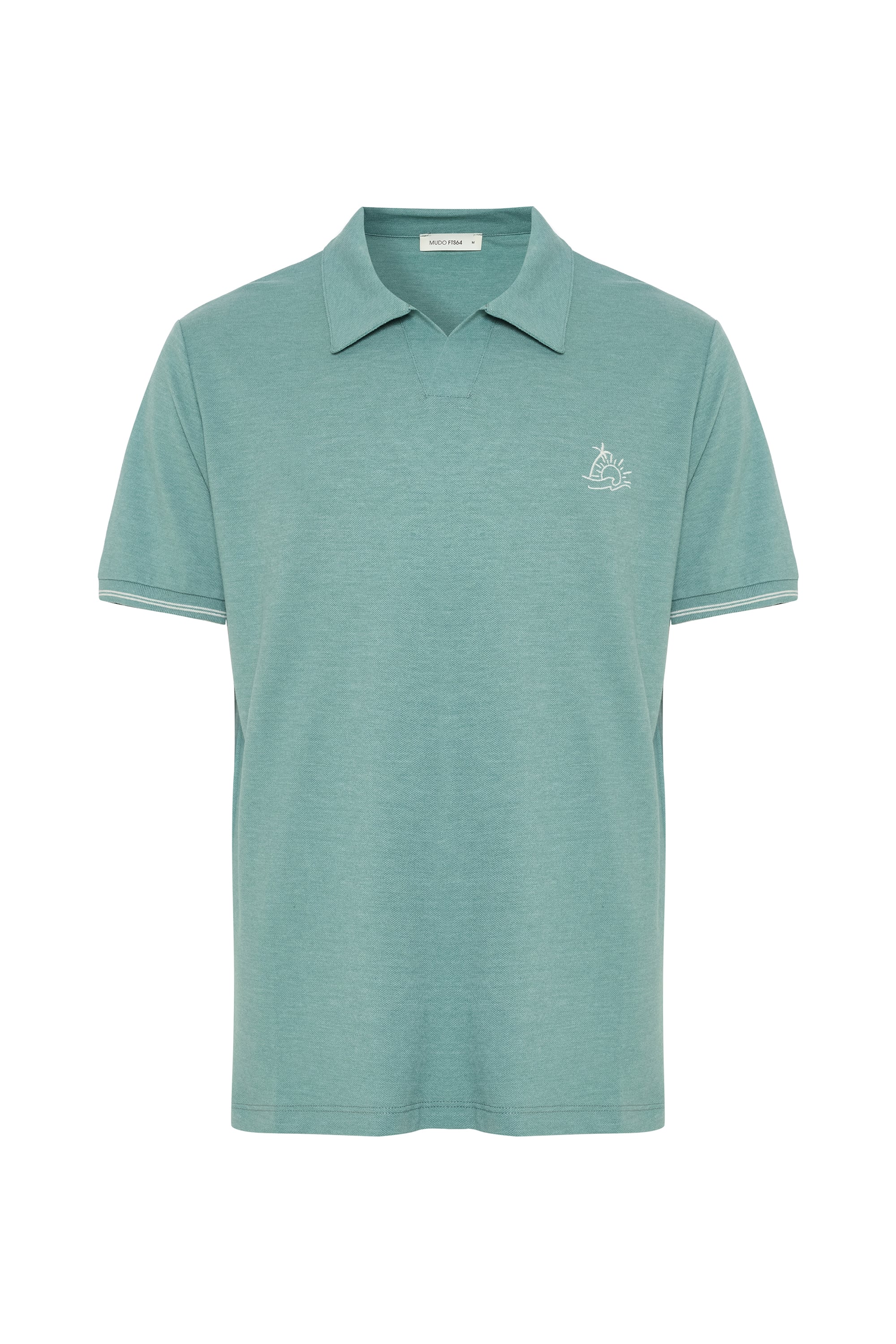 NAKIŞLI POLO YAKA T-SHIRT