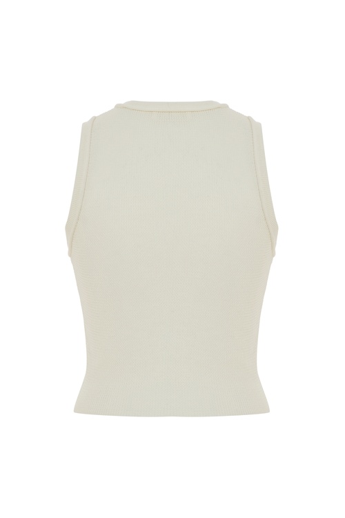  BİSİKLET YAKA KOLSUZ TRİKO KAZAK