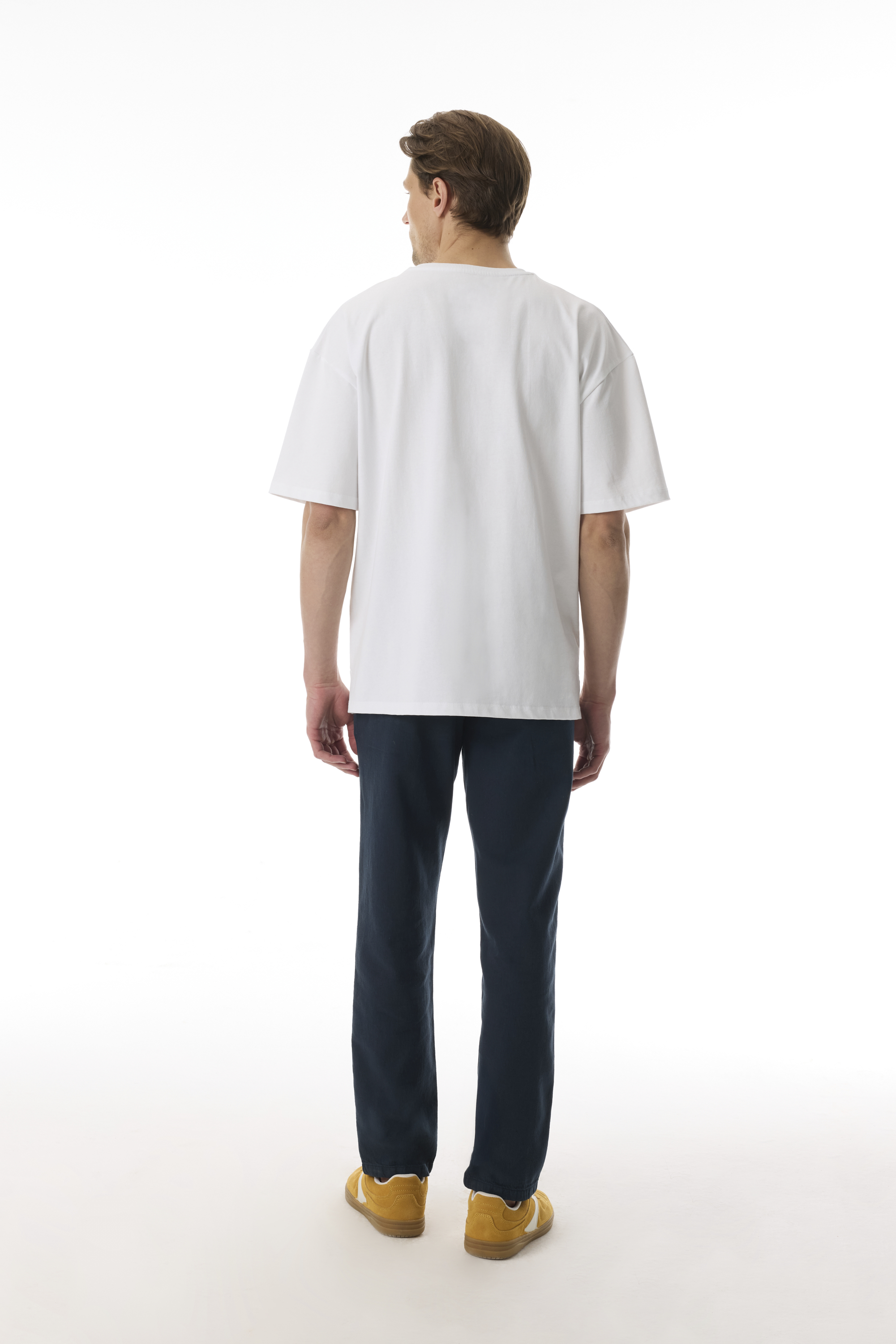 Erkek Yeşil Gri Straight Fit Beli Bağlamalı Pantolon