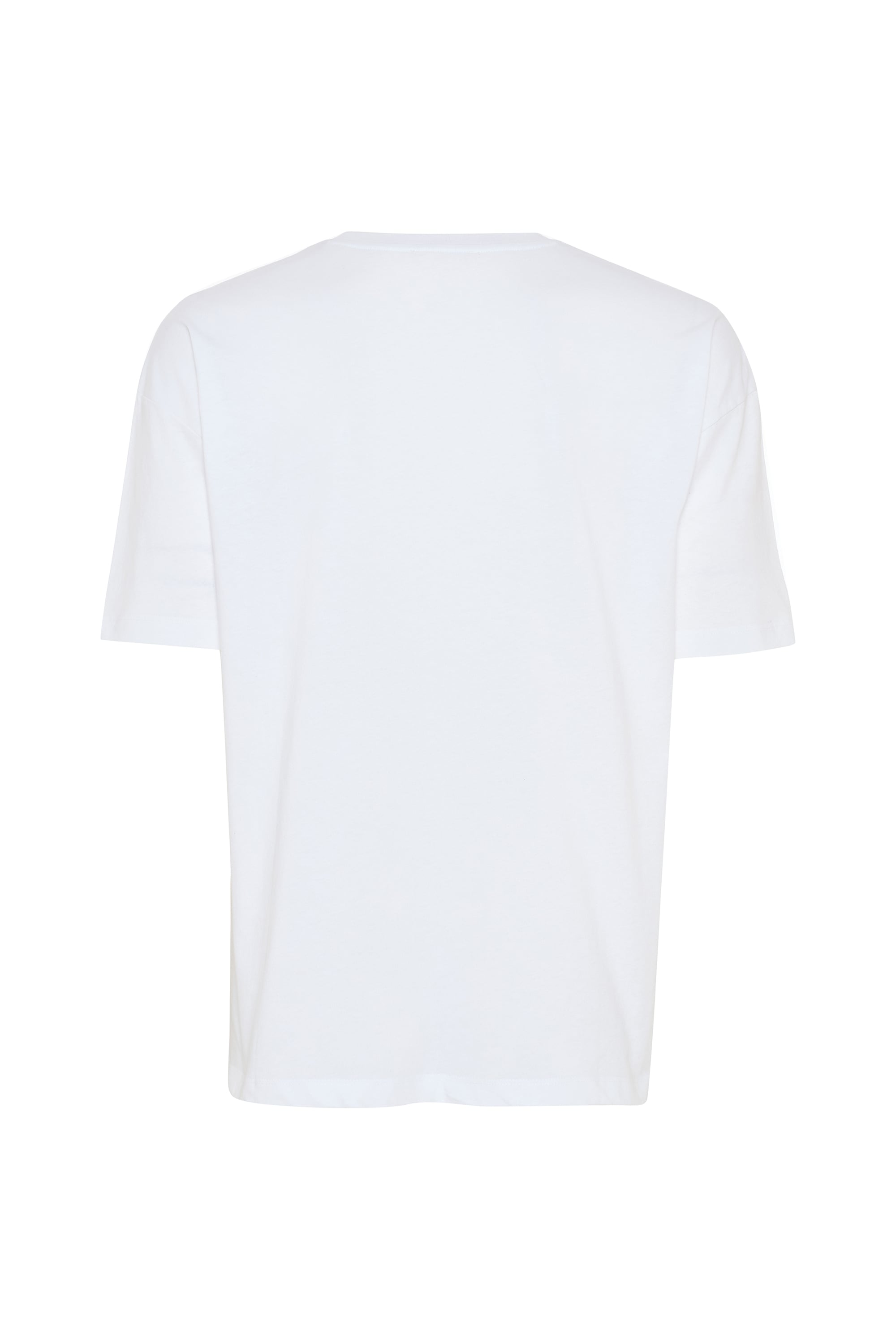 BASKILI OVERSIZE BİSİKLET YAKA T-SHIRT