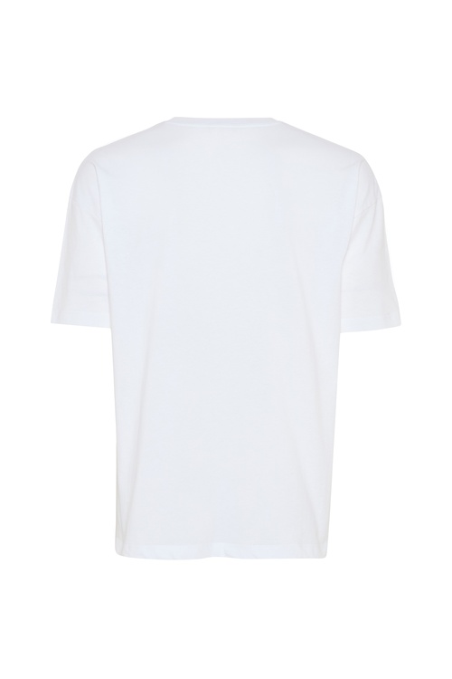  BASKILI OVERSIZE BİSİKLET YAKA T-SHIRT