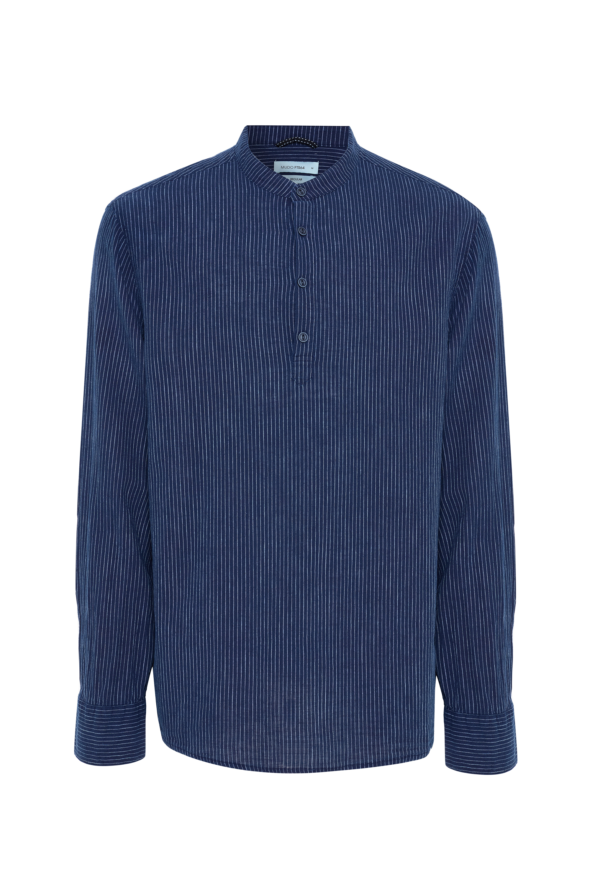 ÇİZGİLİ HAKİM YAKA UZUN KOLLU GÖMLEK