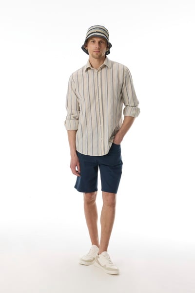 Mudo Erkek Lacivert Straight Fit Şort