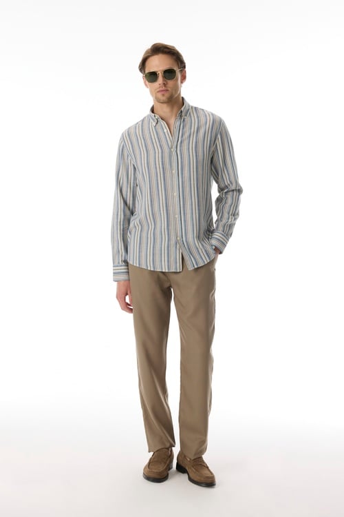  ÇİZGİLİ REGULAR FIT UZUN KOLLU GÖMLEK