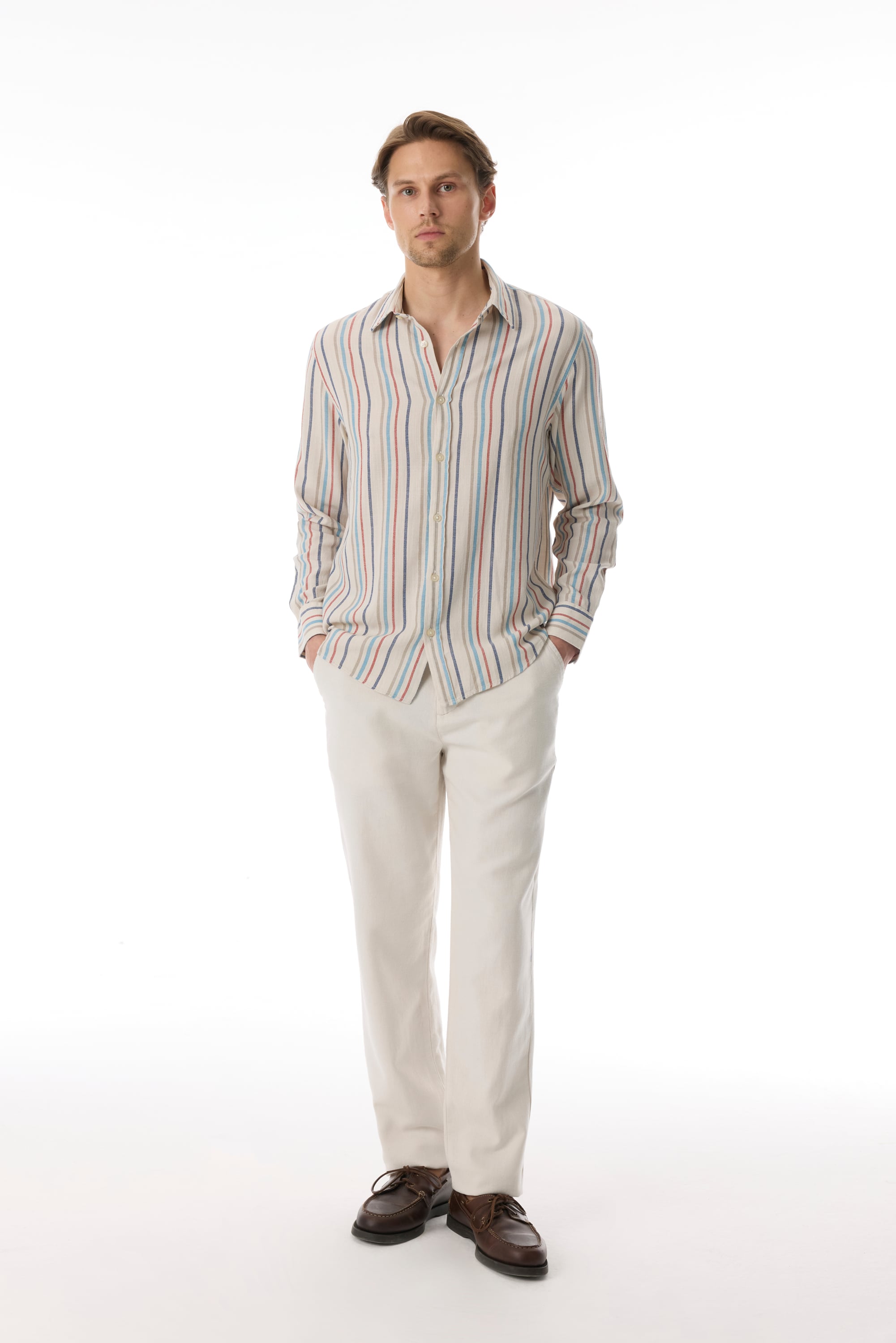 ÇİZGİLİ REGULAR FIT UZUN KOLLU GÖMLEK