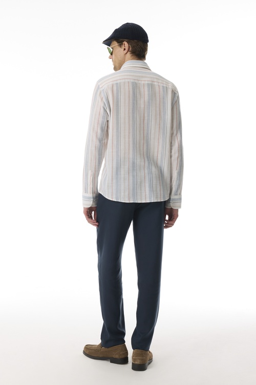  ÇİZGİLİ REGULAR FIT CEPLİ UZUN KOLLU GÖMLEK